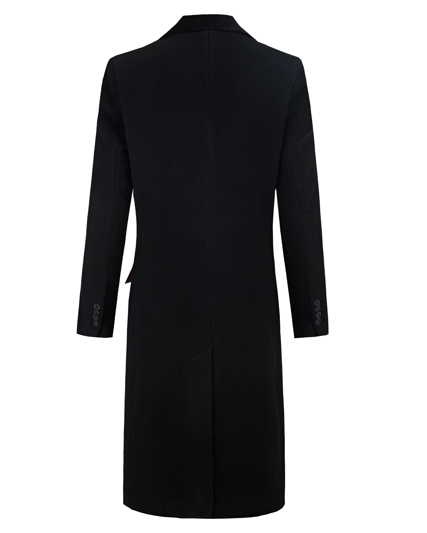 Women's Black Wool Cashmere Covert Overcoat