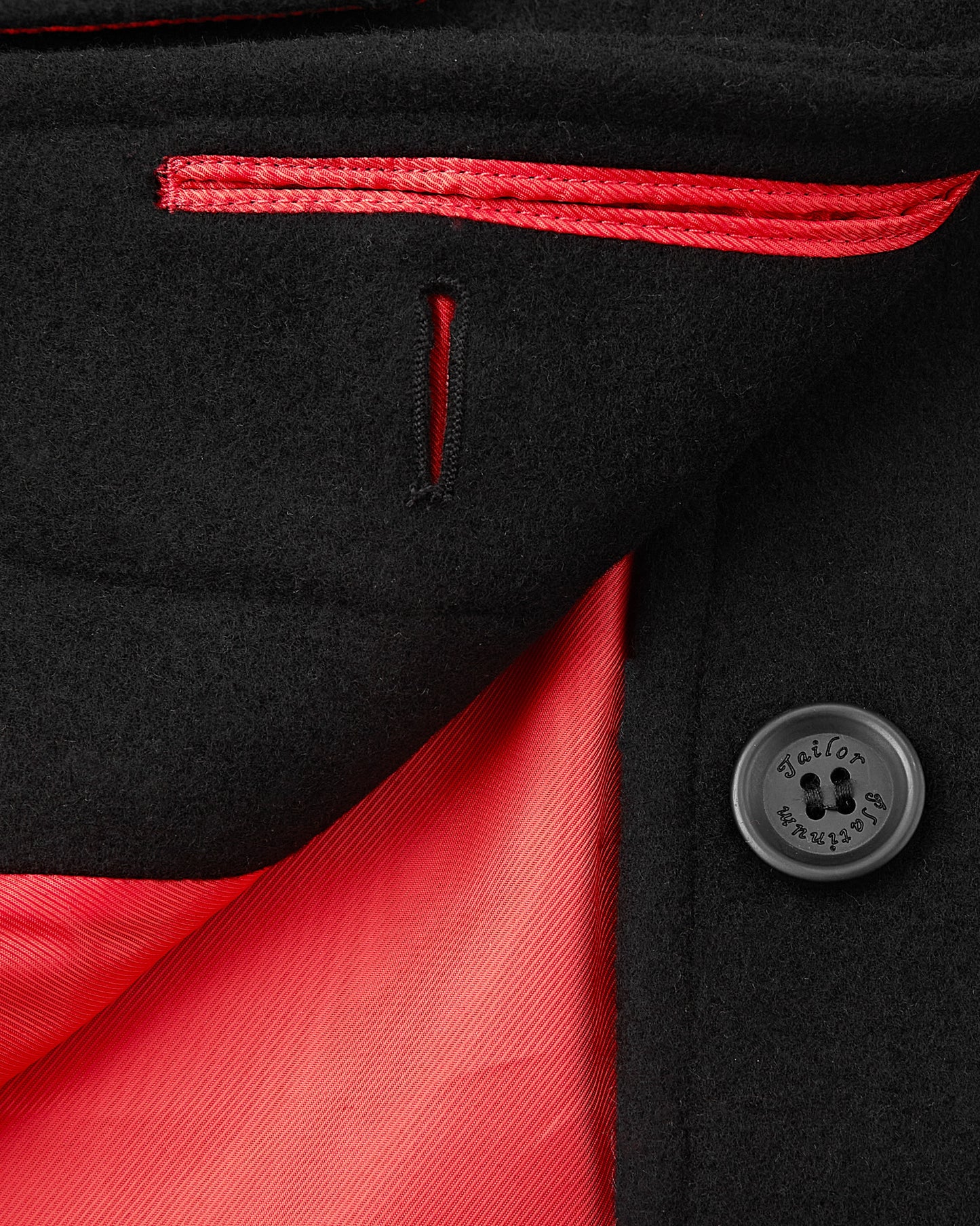 Women's Black Wool Cashmere Covert Overcoat