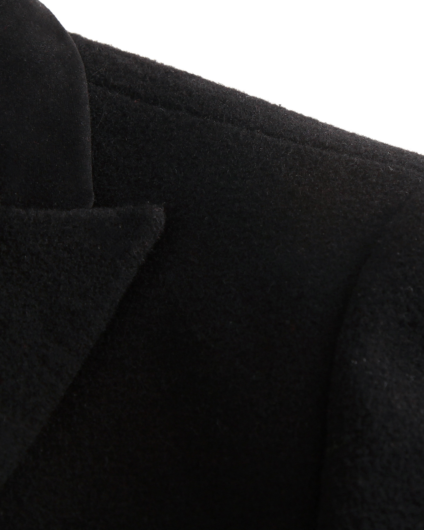 Black Double Breasted Wool Cashmere Overcoat - The Platinum Tailor