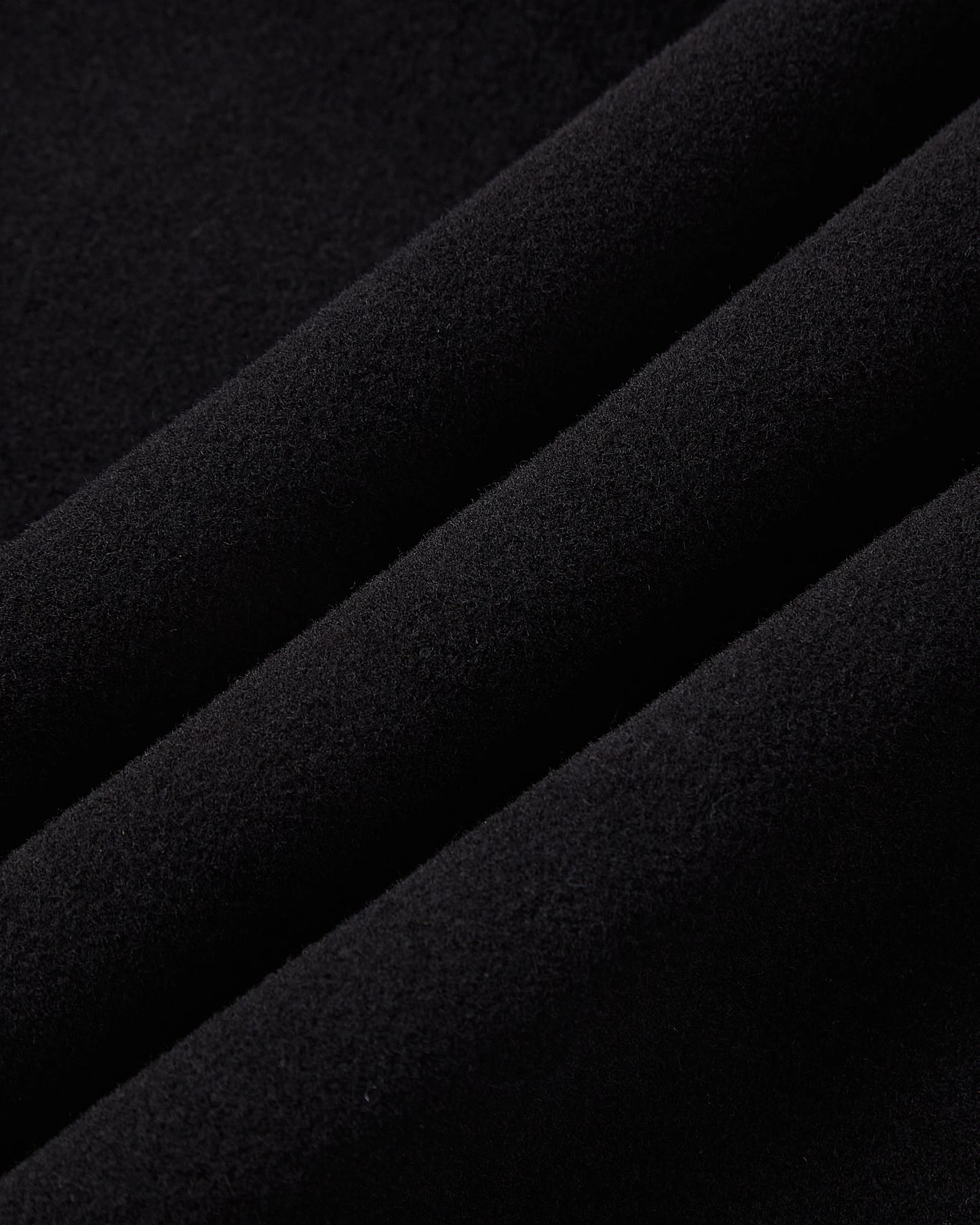 Womens Black Double Breasted Wool Overcoat