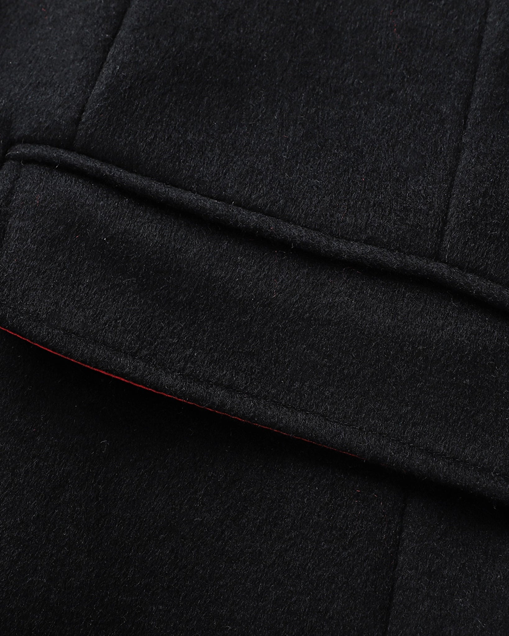 Black Wool Cashmere Covert Overcoat - The Platinum Tailor