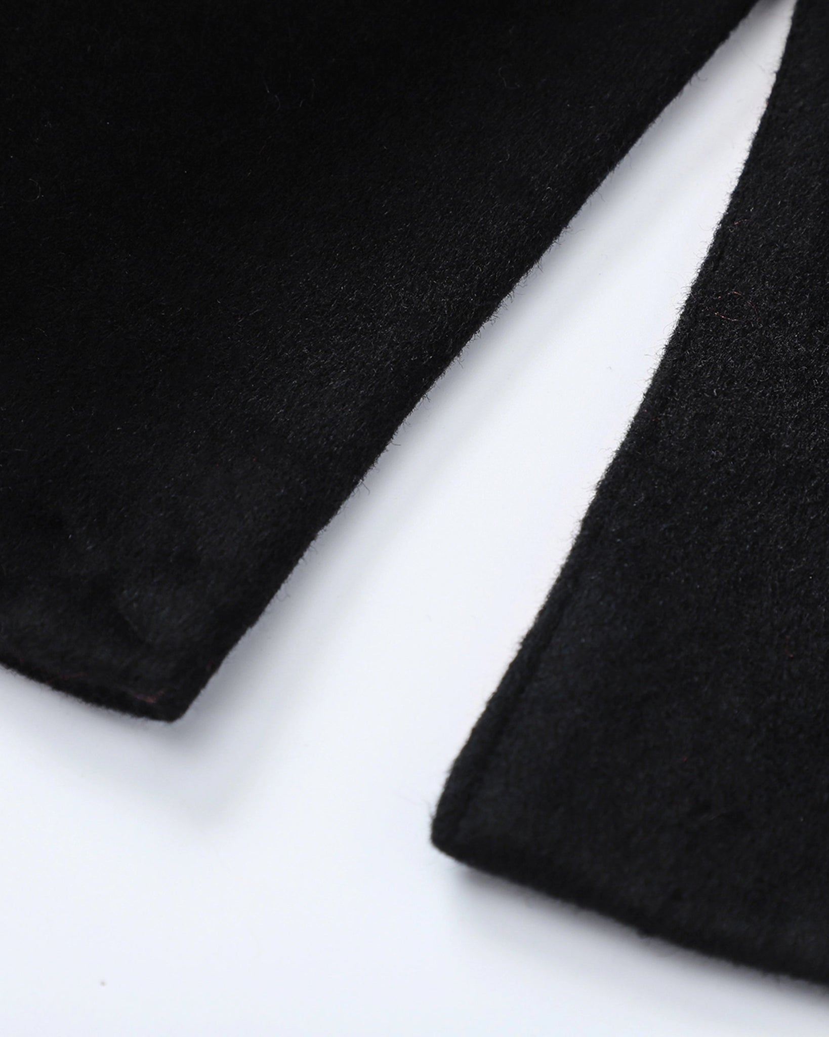 Black Wool Cashmere Covert Overcoat - The Platinum Tailor