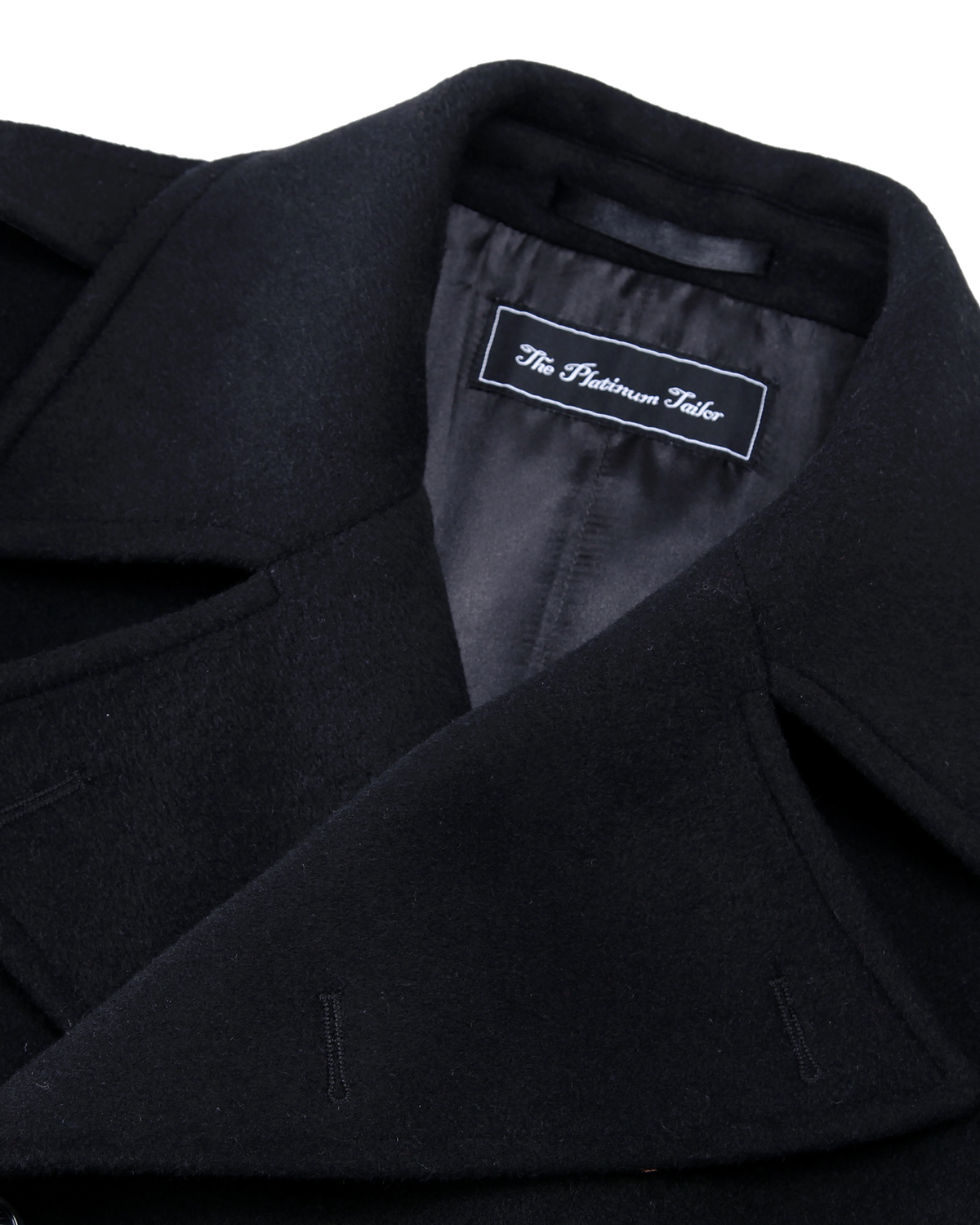 Black Wool Cashmere Greatcoat - The Platinum Tailor