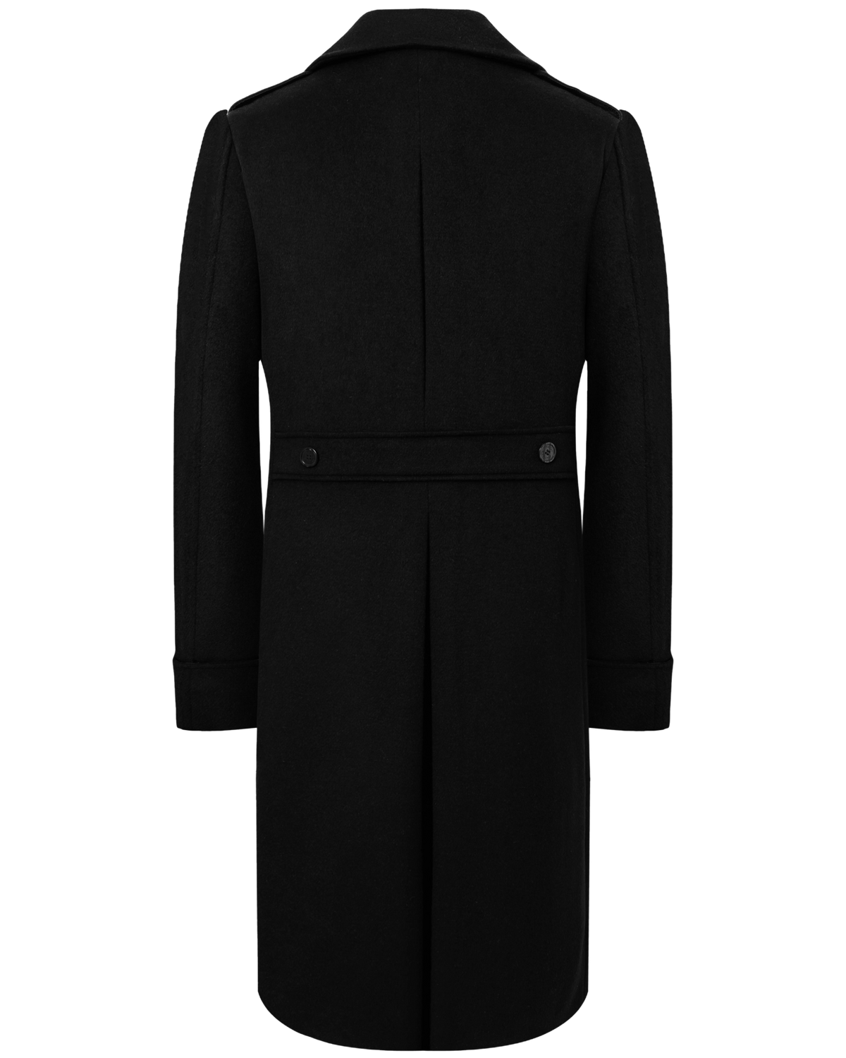 Black Wool Cashmere Greatcoat - The Platinum Tailor