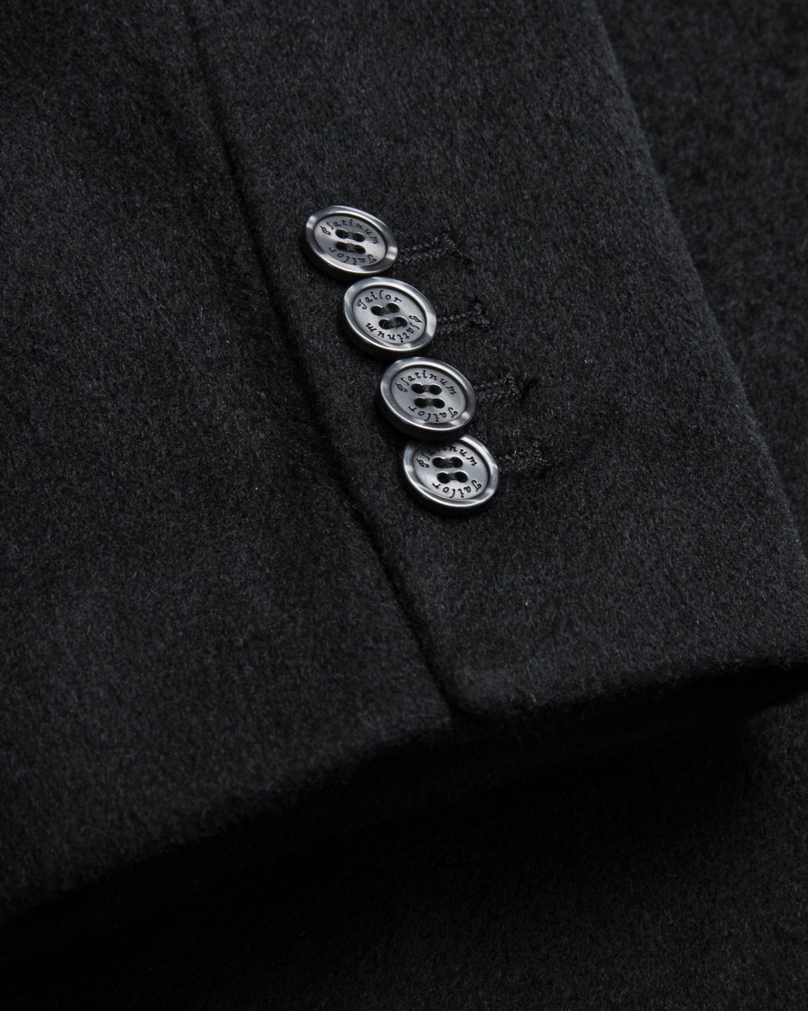 Black Wool Cashmere Long Overcoat - The Platinum Tailor