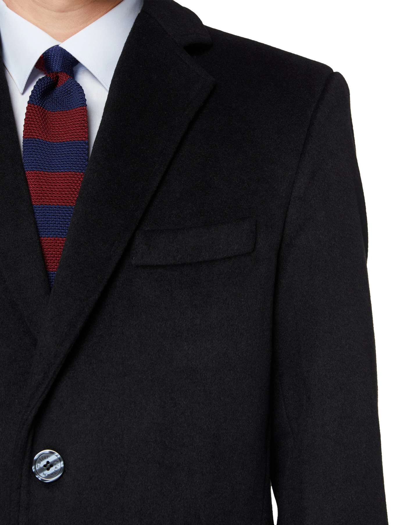 Black Wool Cashmere Long Overcoat - The Platinum Tailor