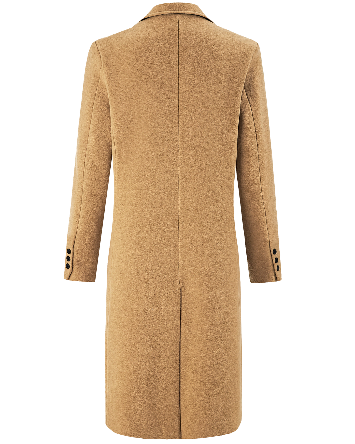 Camel Wool Cashmere Bond Overcoat Black Lining - The Platinum Tailor
