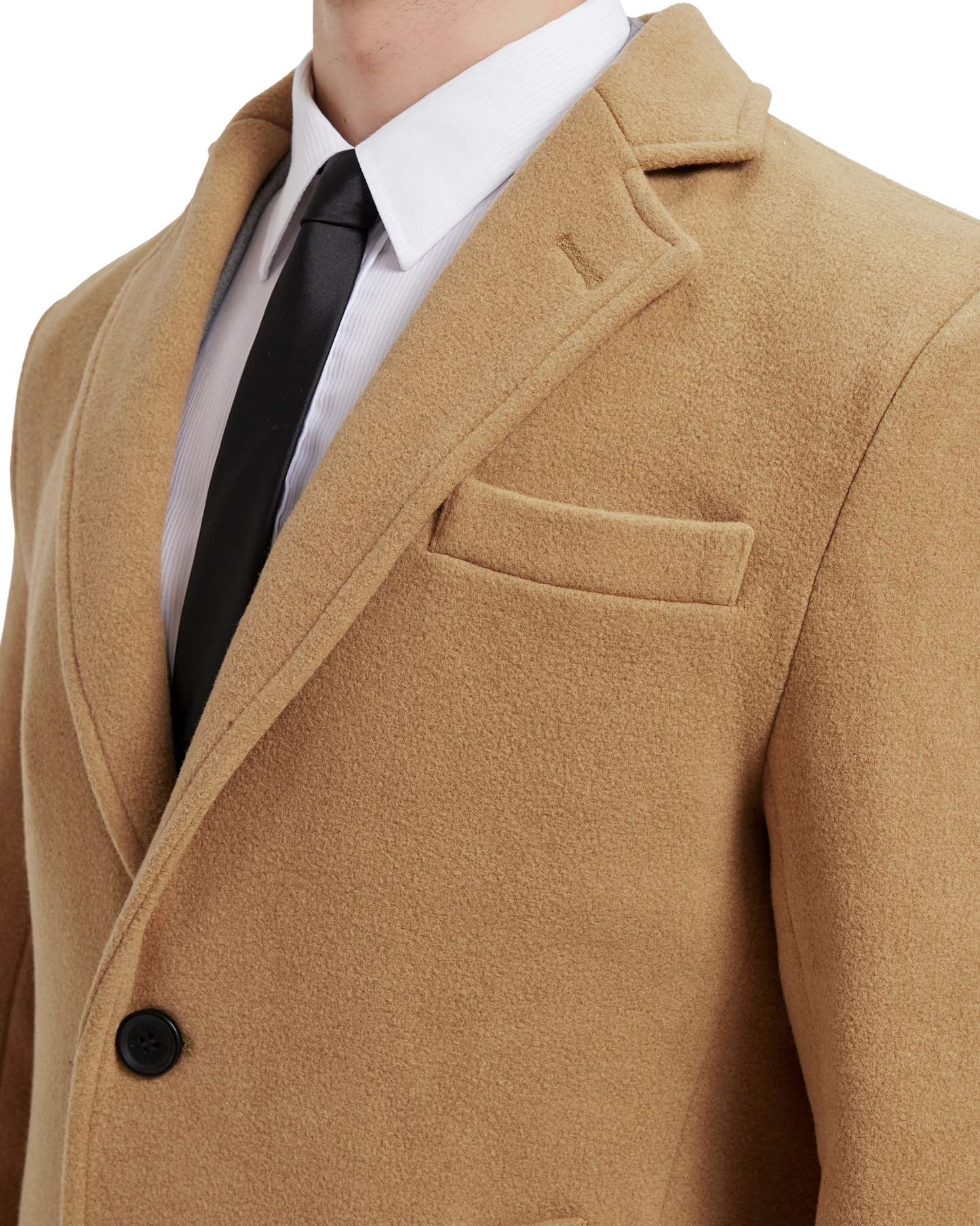 Camel Wool Cashmere Long Overcoat - The Platinum Tailor