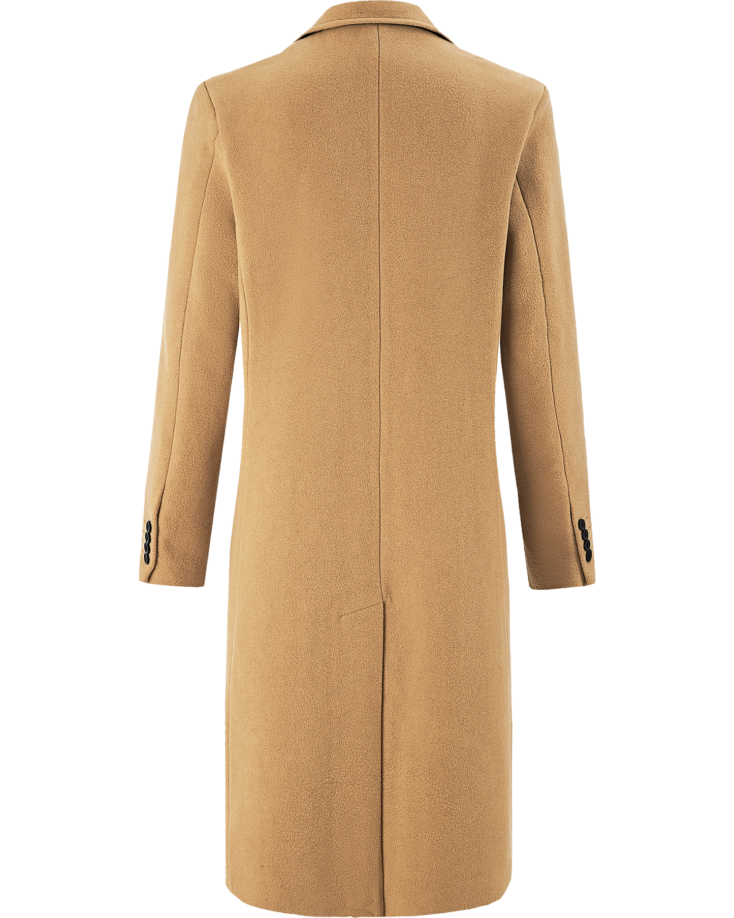 Camel Wool Cashmere Long Overcoat - The Platinum Tailor