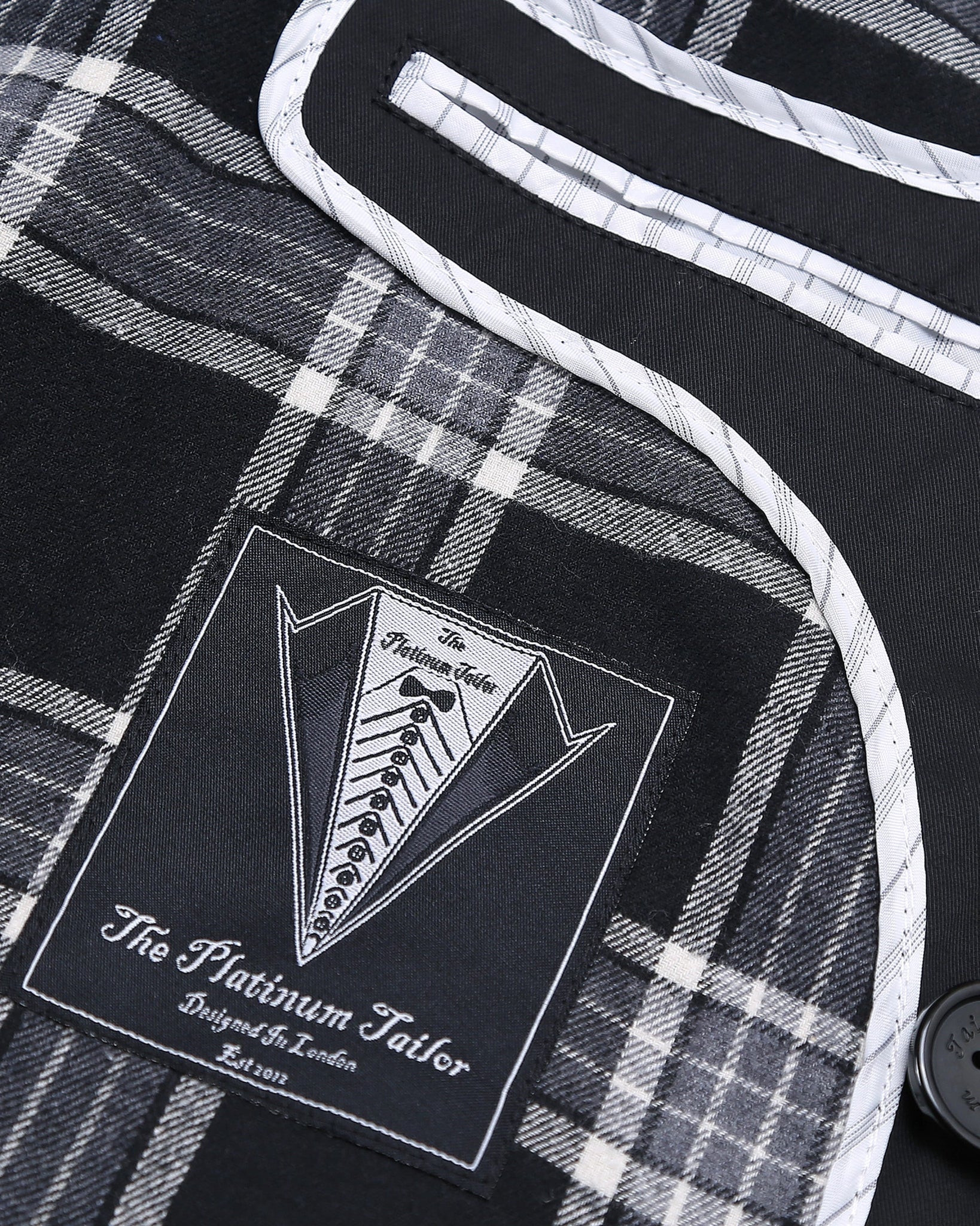 Traditional Black Double Breasted Trench Coat - The Platinum Tailor