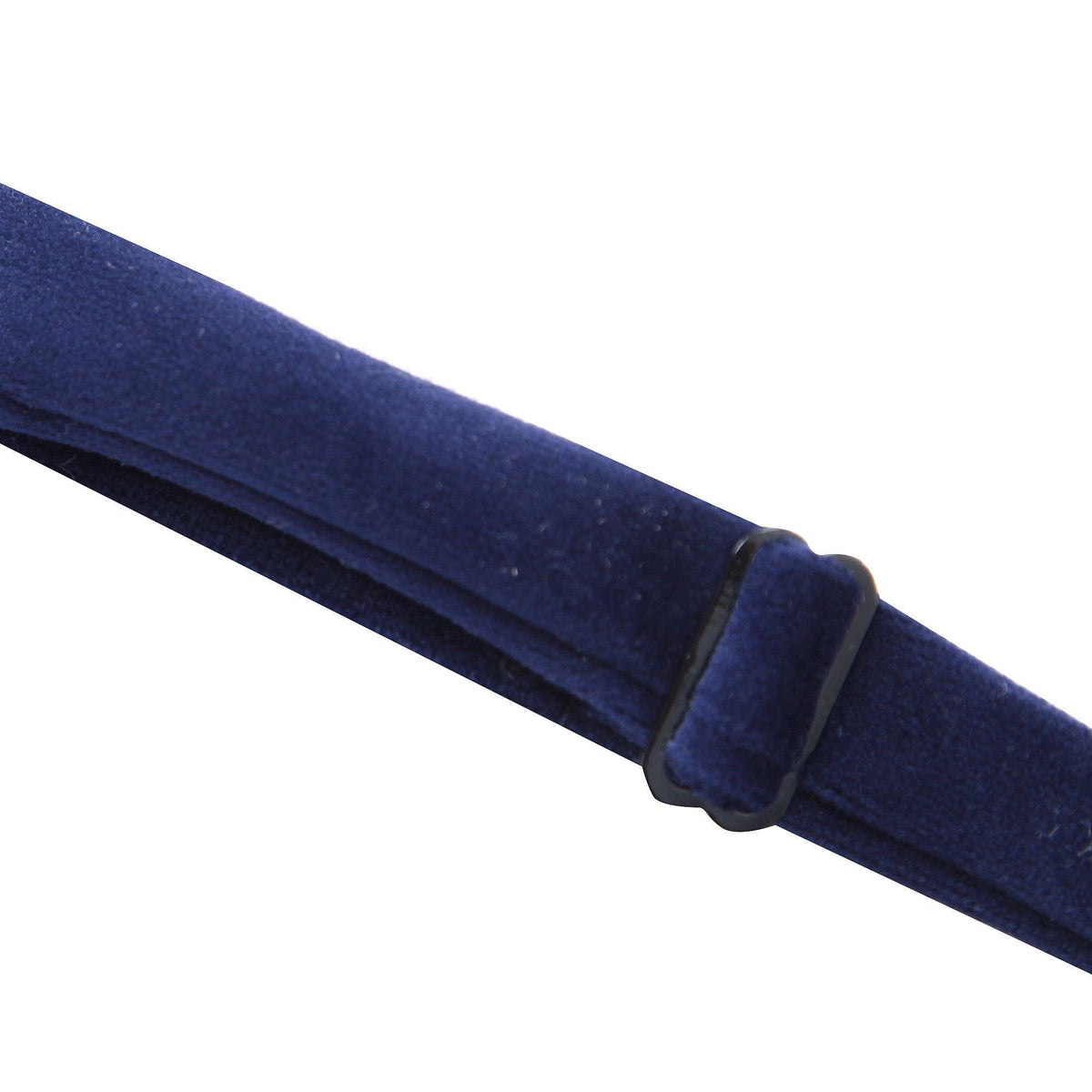 Mens Navy Blue Formal Velvet Bow Tie Pre Tied - The Platinum Tailor