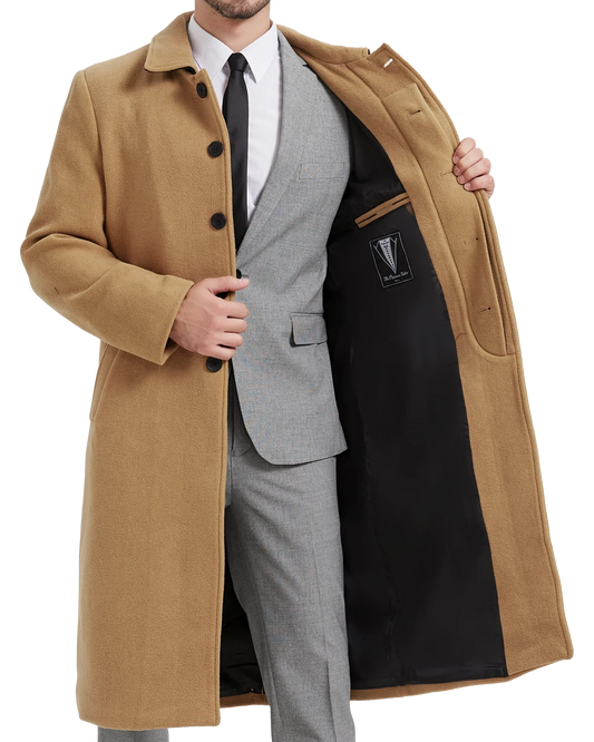 Get Ready For Spring With This Camel Overcoat By The Platinum Tailor