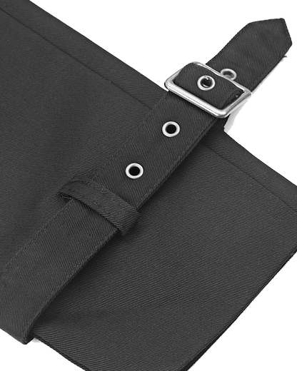 Women's Traditional Black Double Breasted Trench Coat