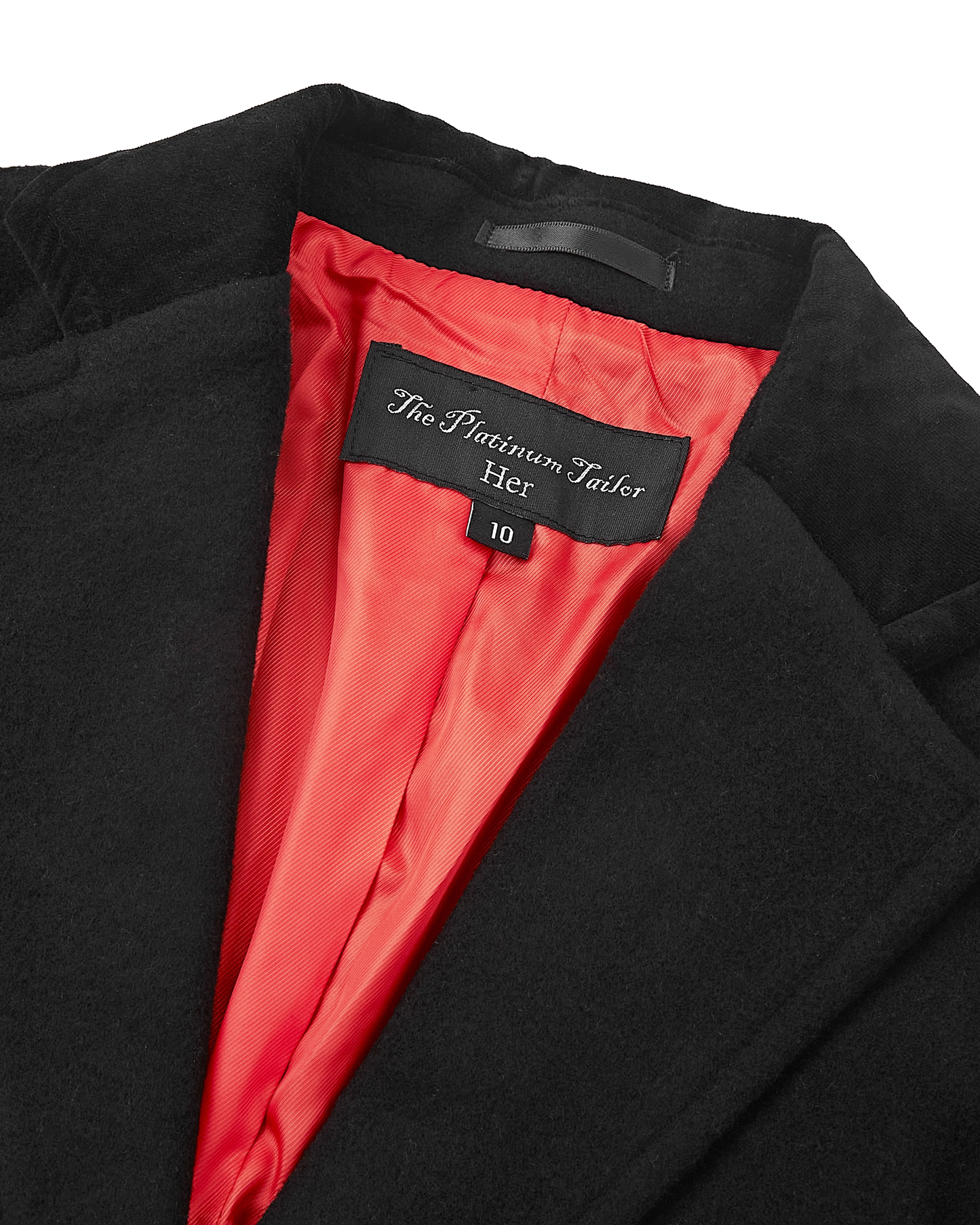 Women's Black Wool Cashmere Covert Overcoat