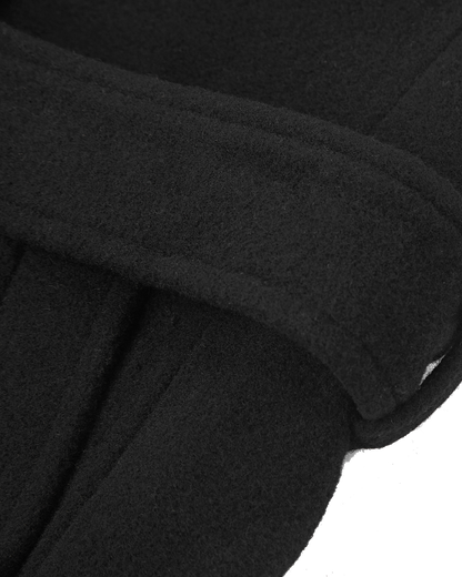 Women's Black Wool Cashmere Long Overcoat