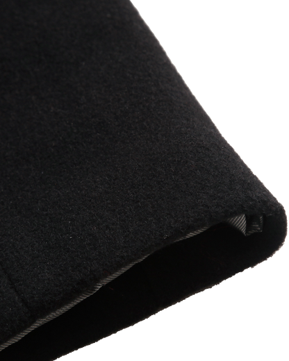 Black Double Breasted Wool Cashmere Overcoat - The Platinum Tailor