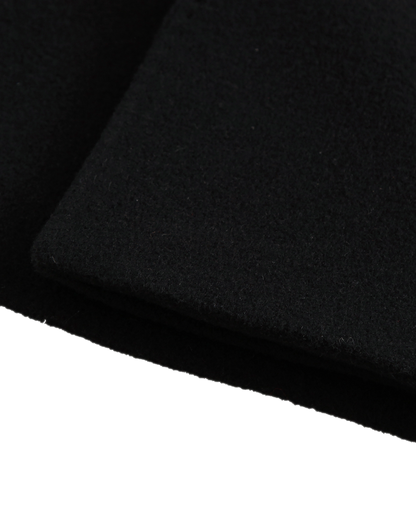 Black Double Breasted Wool Cashmere Overcoat - The Platinum Tailor