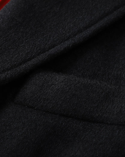 Pardessus discret en laine et cachemire noir