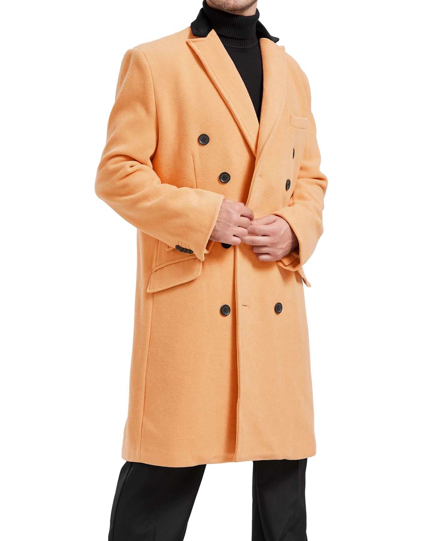 Double breasted deals camel coat mens