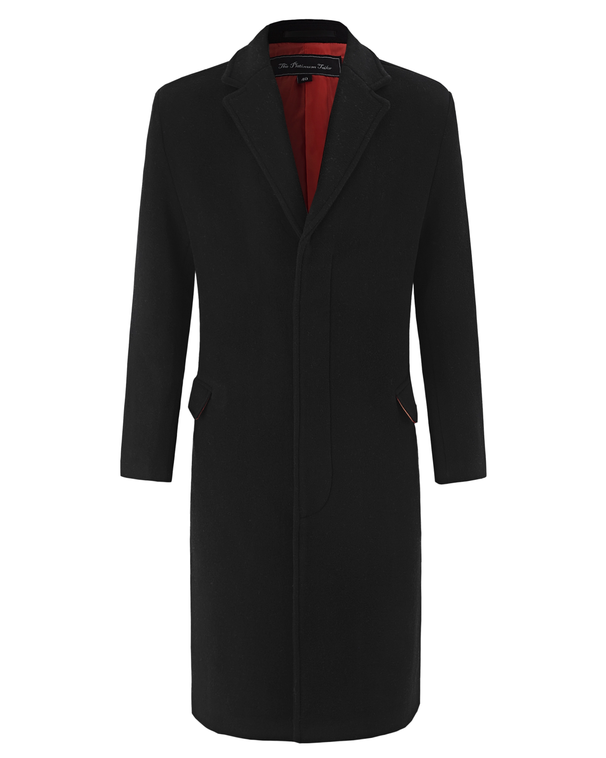 Red and black wool coat clearance
