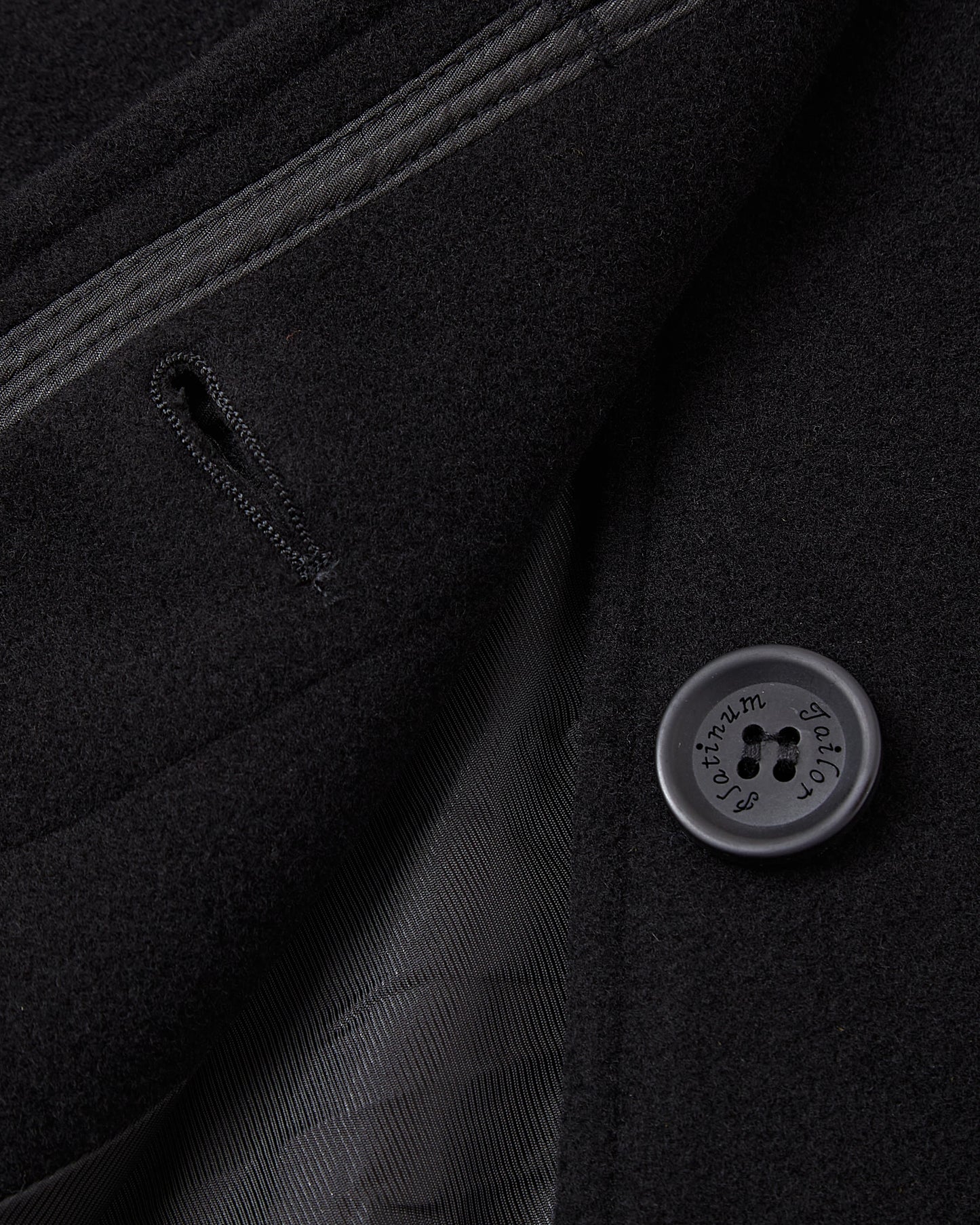 Women's Black Wool Cashmere Covert Overcoat - Black Lining