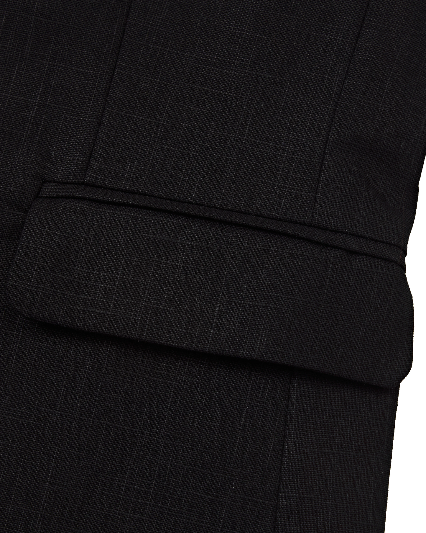Men's Black Linen Double Breasted Blazer