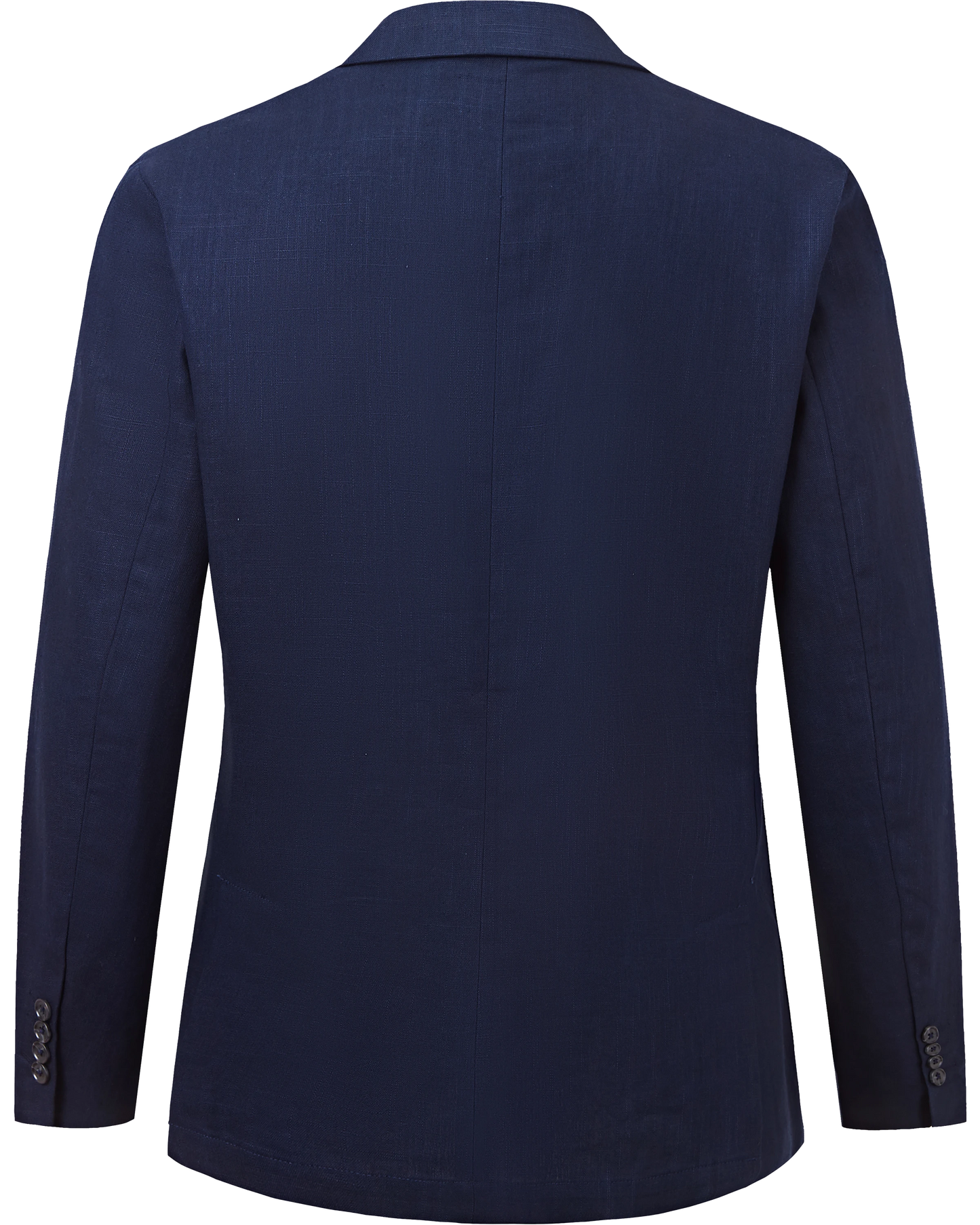 Men's Navy Linen Single Breasted Blazer