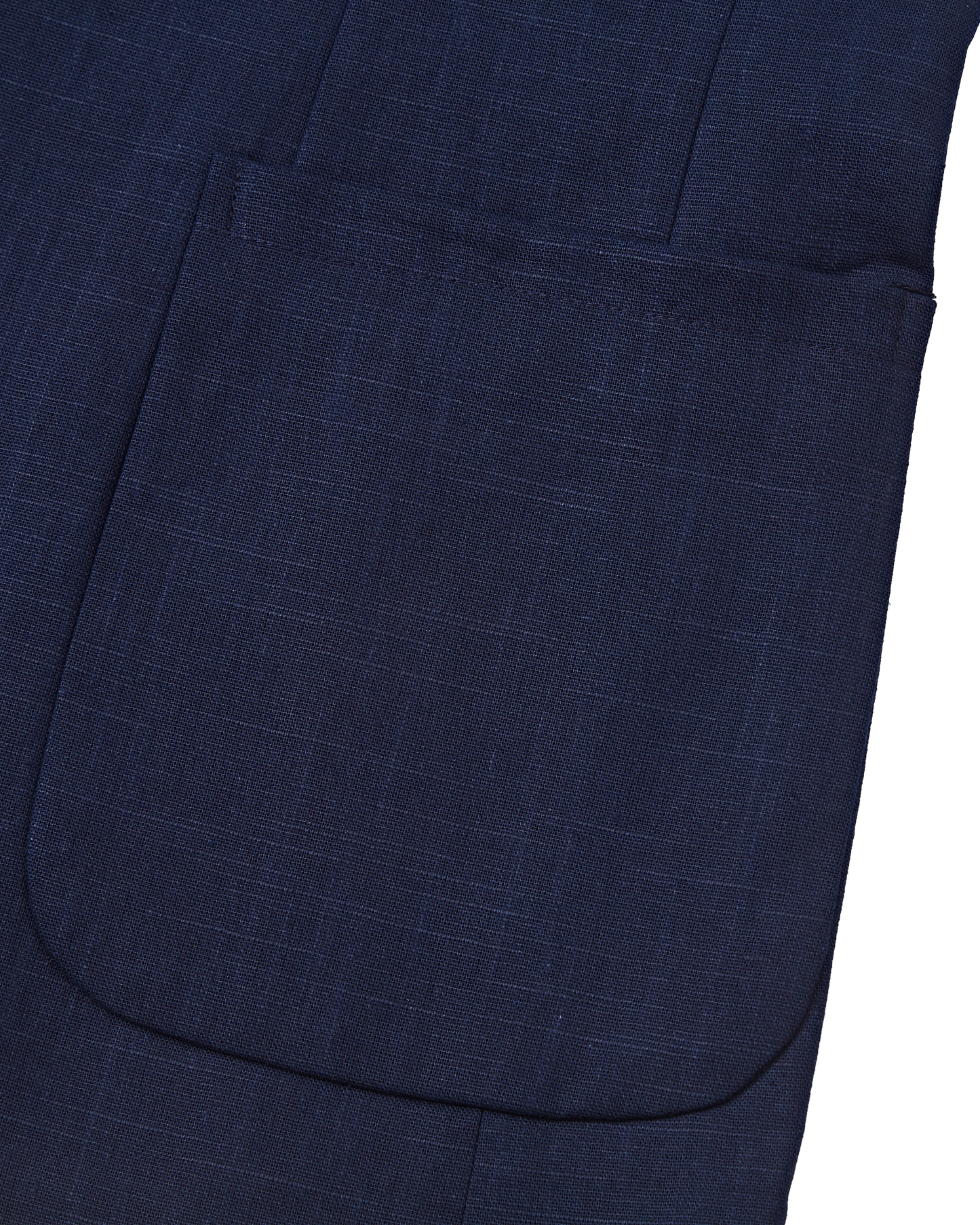 Men's Navy Linen Single Breasted Blazer