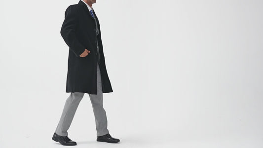 Black Wool Cashmere Bond Overcoat Black Lining
