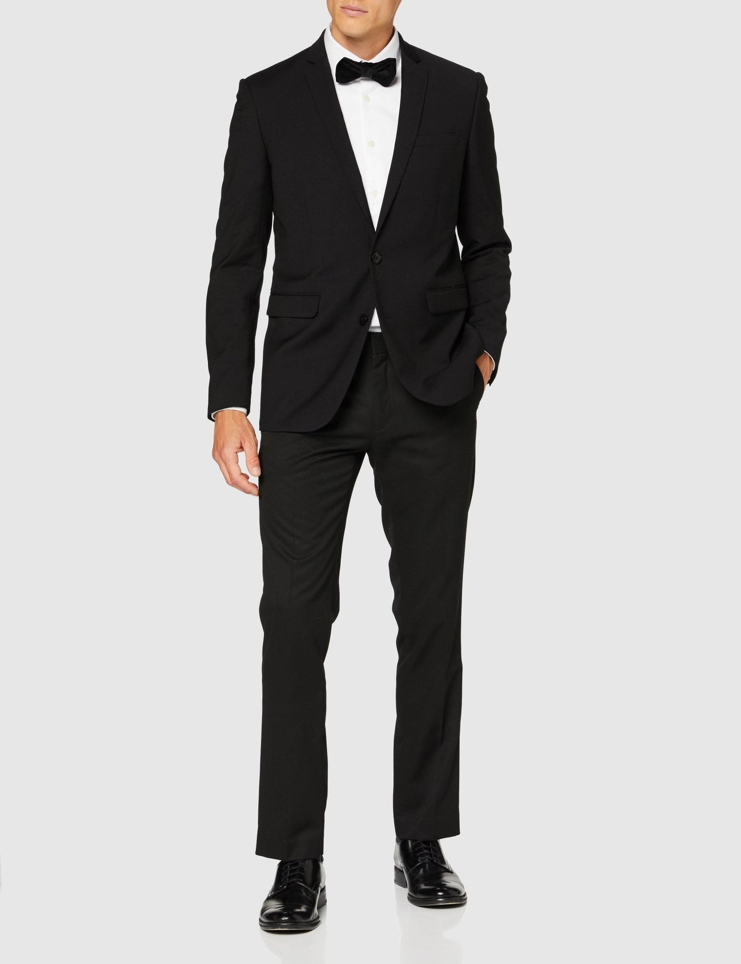 Mens Black Formal Velvet Bow Tie Pre Tied - The Platinum Tailor